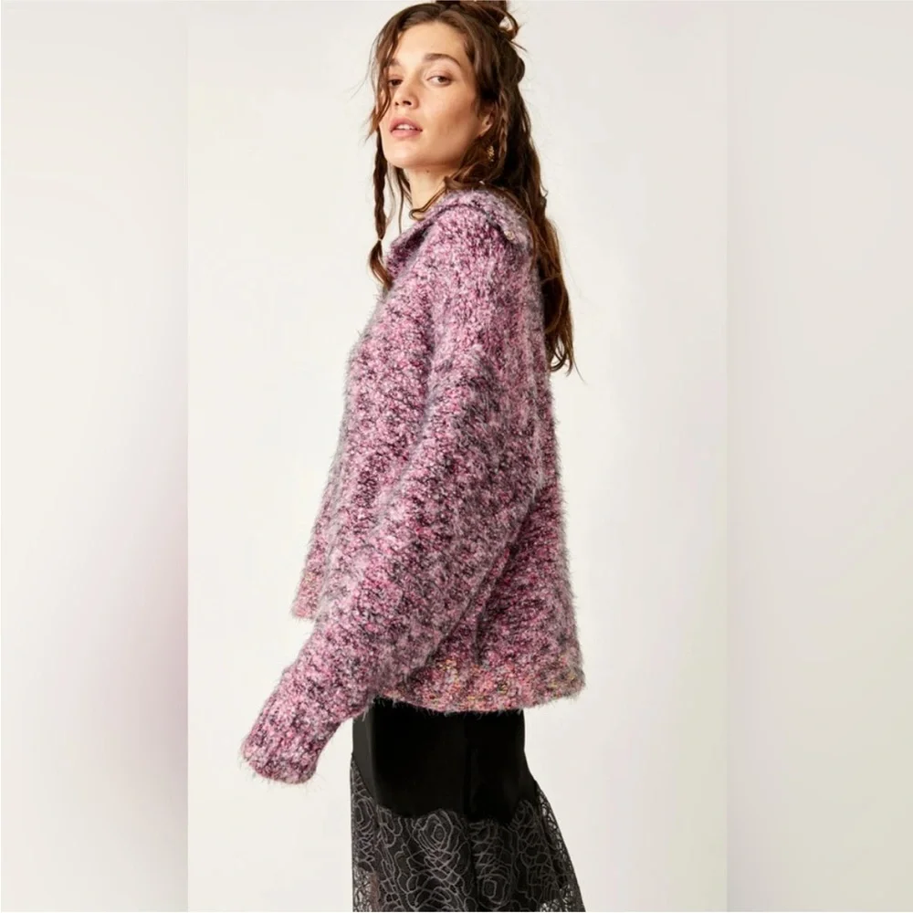 Free People Stellar Knit‎ Collared Pullover Sweater Size Medium